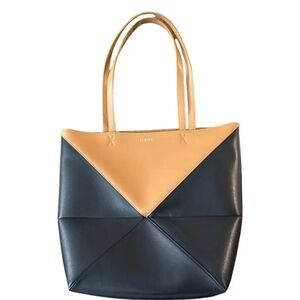 Loewe Two-Tone Black and Tan Tote